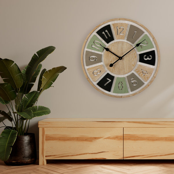 Brambly Cottage Ubly Wood Wall Clock Wayfair.co.uk